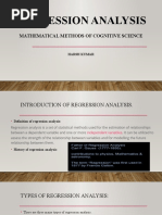 Regression Analysis: Mathematical Methods of Cognitive Science