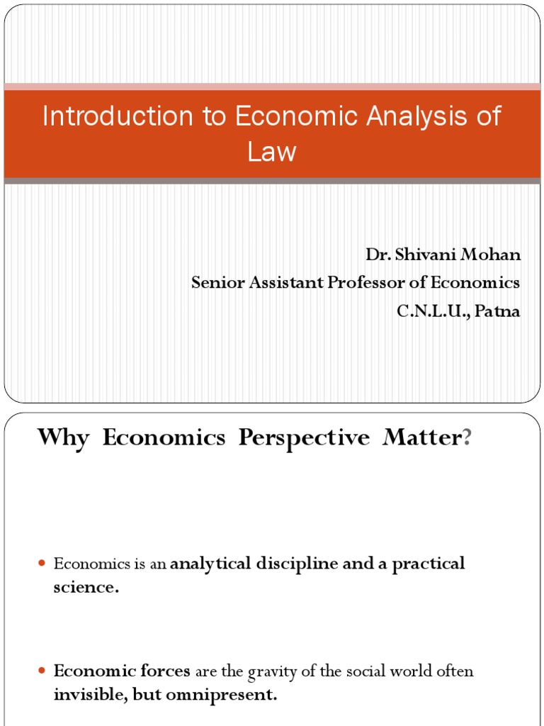Introduction to Economic Analysis of Law | PDF | Law And Economics ...