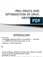 Pro-Drugs and Optimization of Drug Absorption