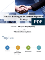 Contract Bidding and Negotiation Strategy