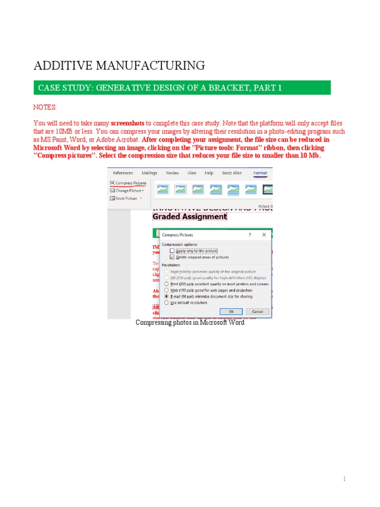Additive Manufacturing Case Study Generative Design of A Bracket