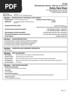 Safety Data Sheet: HI 7032 TDS Calibration Solution, 1382 MG/L at 25°C/77°F