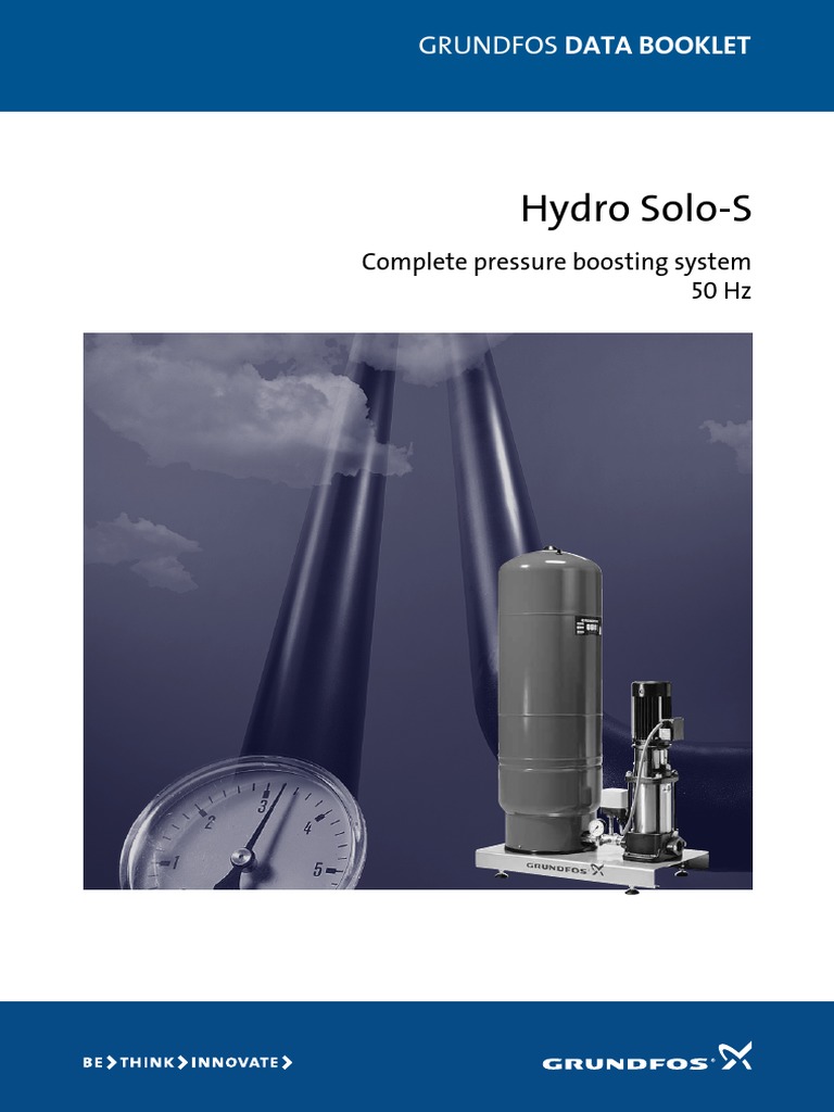 Hydro Solo-S: Grundfos Data Booklet | PDF | Electric Motor | Pump