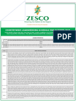 Countrywide Loadshedding Schedule For October 2019: Lusaka Province