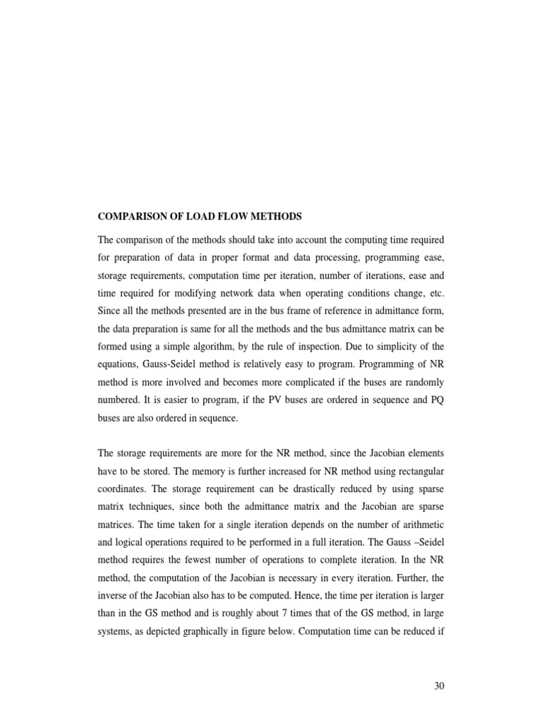 Load Flow Methods Comparison Analysis | PDF | Matrix (Mathematics ...
