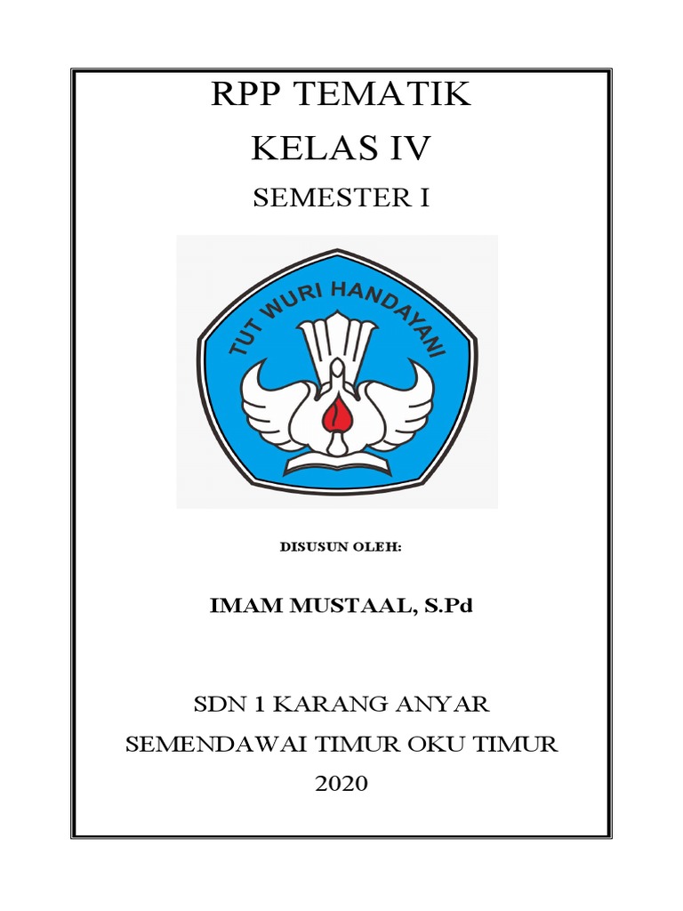 Sampul RPP Tematik Kelas IV | PDF
