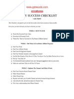 30 Day Success Checklist