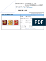 40gr Potato Chips Price List191107 - Yusheng Food