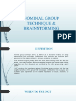 Nominal Group Technique & Brainstorming