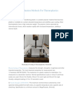 Testing And Evaluation Methods For Thermoplastics Compounds