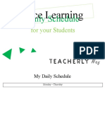 Daily Schedule: Distance Learning