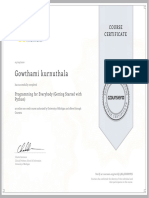 Python Programming Course Certificate