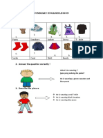 Summary English Lesson 1. Clothes: Pants Sneakers Jacket Dress T - Shirt
