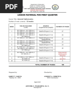 Lesson Material For First Quarter Draft GEN MATH