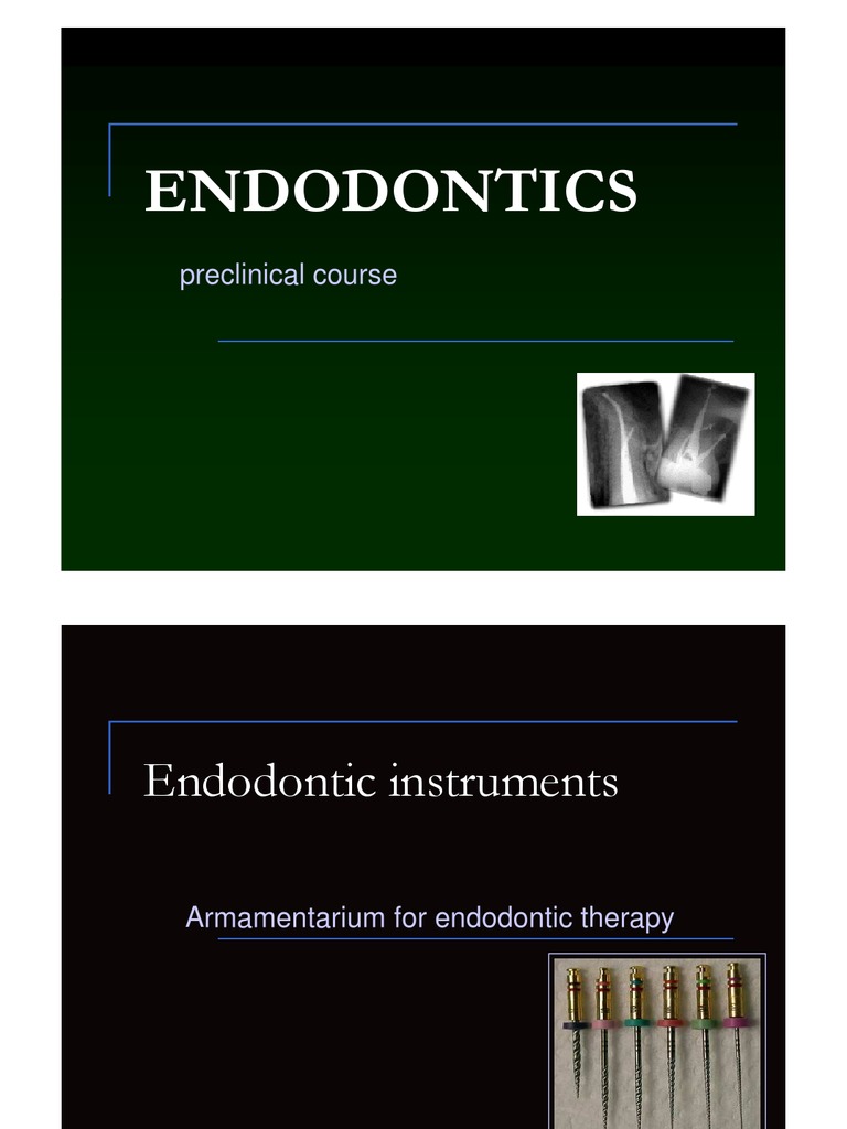 Endodontics: Essential Instruments & Techniques | PDF | Radiography ...