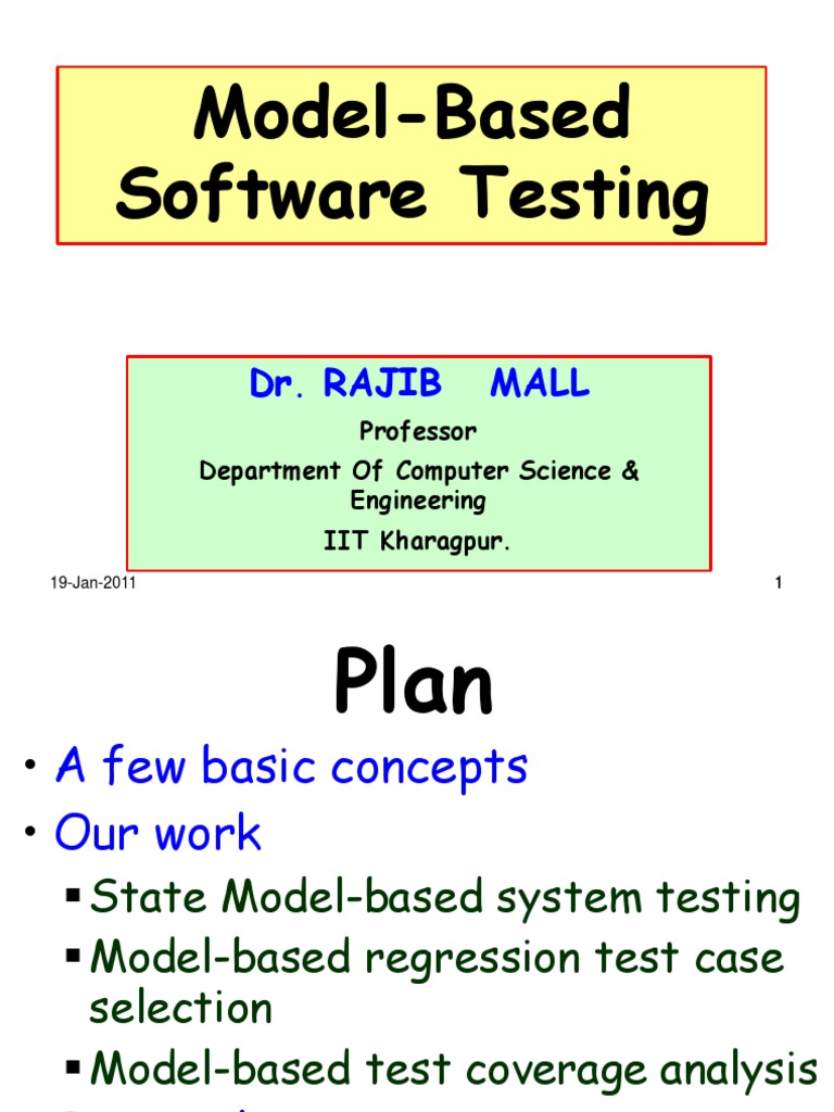 Model-Based Software Testing Overview | PDF | Object Oriented ...