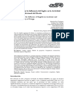 Cómo Determinar La Influencia Del Inglés en La Actividad Académica y Profesional Del Diseño