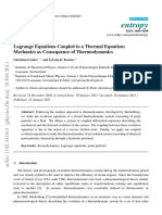 Lagrange Equations Coupled To A Thermal Equation