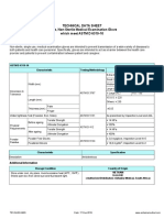 Nitrile Gloves Technical Data Sheet (TDS