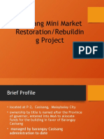 Casisang Mini Market Restoration/Rebuildin G Project