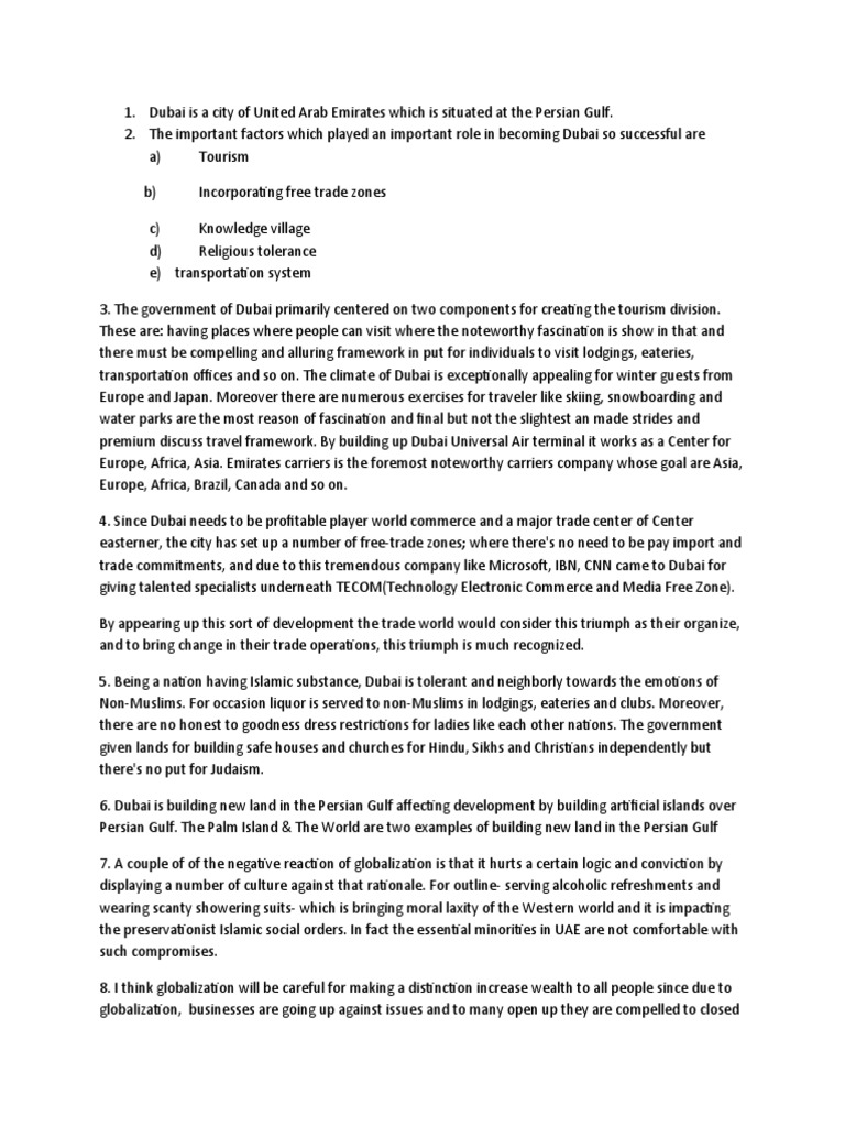 Dubai Case Ans PDF Dubai United Arab Emirates