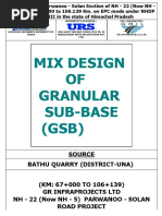 GSB and WBM Gradation Test Results | PDF
