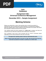 Marking Scheme: Unit: Databases Assignment Title: Universal Conference Management December 2015 - Sample Assignment