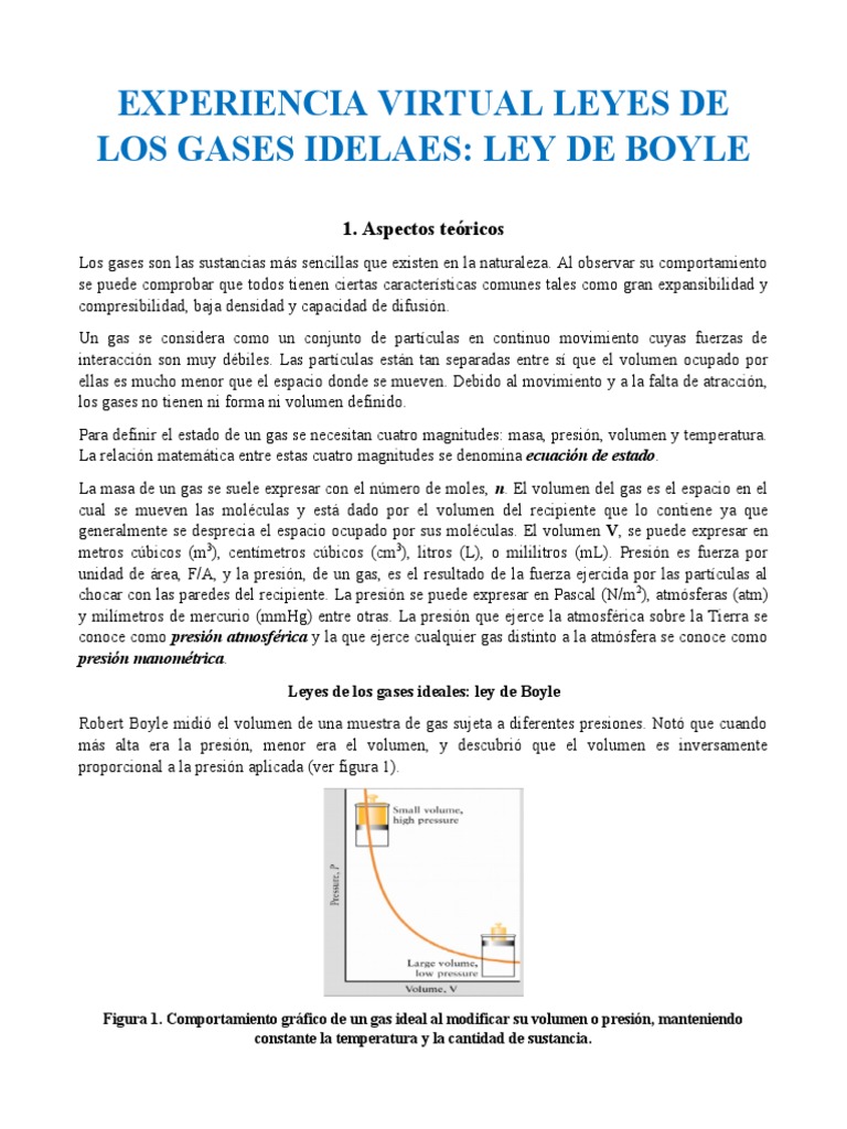 PRÁCTICA No. 8 LEY DE BOYLE | PDF | Gases | Fases de la materia