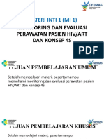 PELATIHAN PDPHIV TH 2019 MI 1 - Monitoring Dan Evaluasi Perawatan Pasien HIV ART Dan Konsep 4S