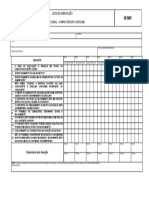 Checklist de inspeção pré-operacional de compactador a gasolina