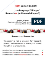 A Lesson On Language Editing of Researches (Or Research Papers?) PDF