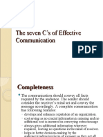 The Seven C's of Effective Communication