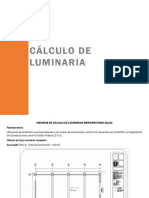 Memoria de Cálculo de Luminarias Ineriores para Aulas ML