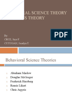 Behavioral Science Theory & Systems Theory: By: CRUZ, Jaya F. CUYUGAN, Jocelyn T