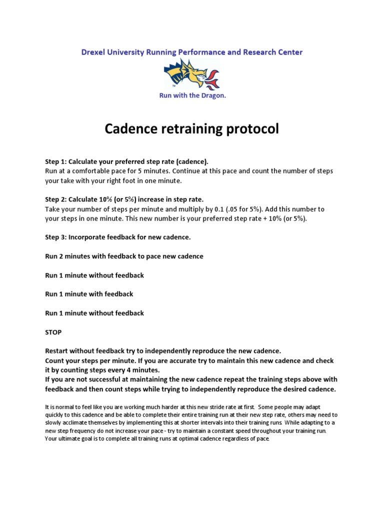 Running Cadence Retraining Protocol | PDF | Self-Improvement