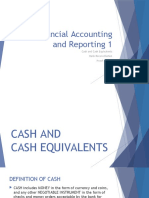 Financial Accounting and Reporting 1: Cash and Cash Equivalents Bank Reconciliation Proof of Cash