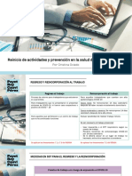 WEBINAR Reinicio de Actividades y Prevención en La Salud de Los Trabajadores PDF
