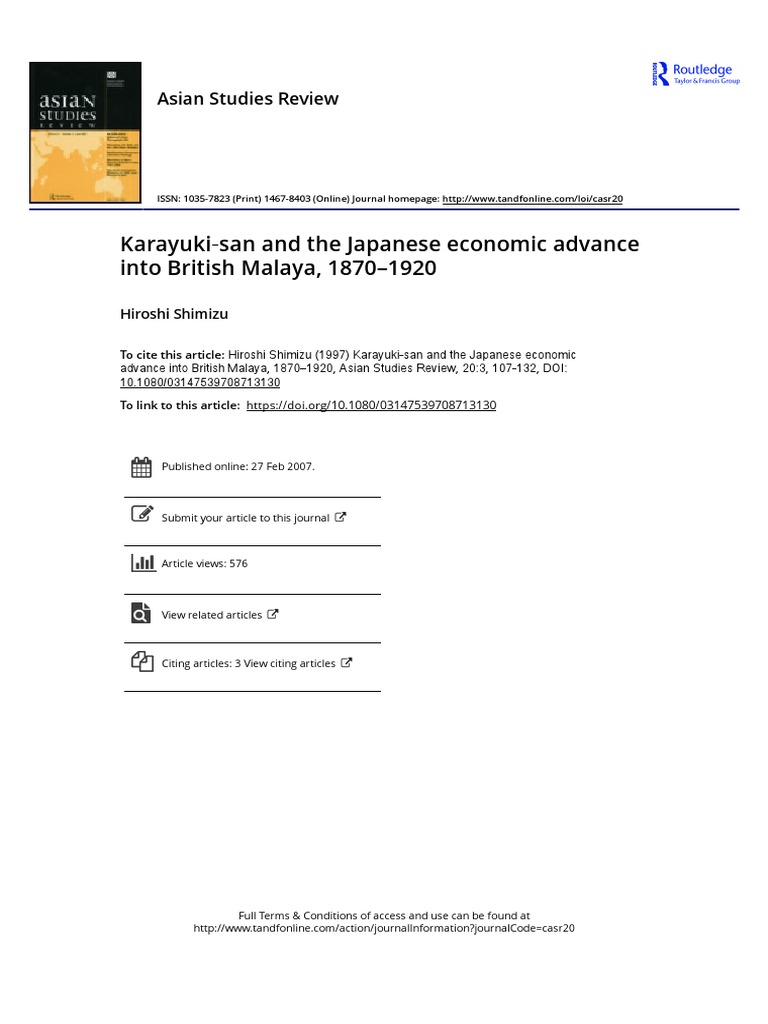 KarayukiSan in British Malaya PDF Prostitution Unrest