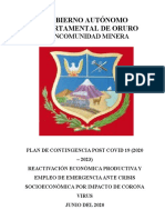 Plan Contingencia Crisis Corona Virus 20 - 23 Dpto Oruro