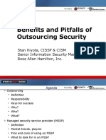 Benefits and Pitfalls of Outsourcing Security
