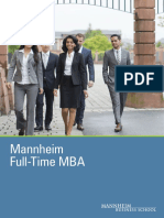 Mannheim FT MBA Brochure