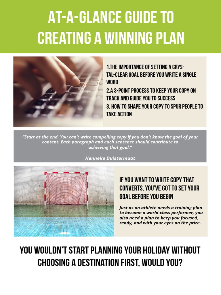 At-A-Glance Guide To Creating A Winning Plan | PDF | Curiosity