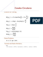 Geometría Canales Circulares: Ecuación de Manning