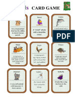 Animals Card Game Activities Promoting Classroom Dynamics Group Form - 2952