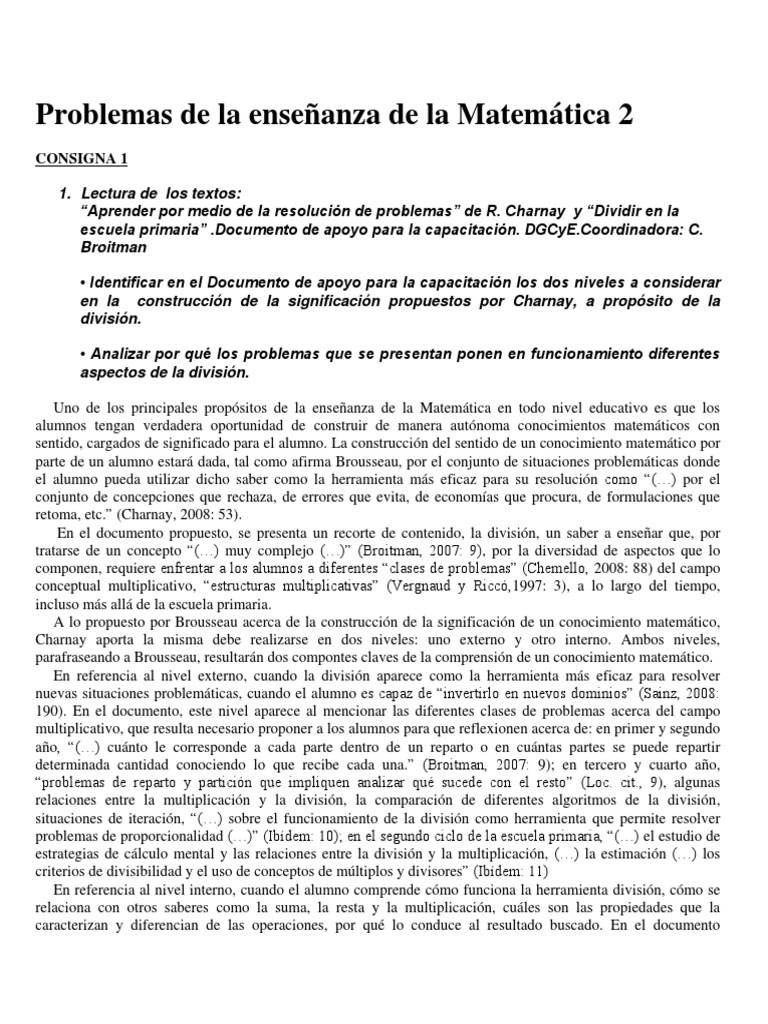 Problemas de La Enseñanza de La Matemática 2 | PDF | División ...