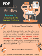 Women Studies - 12.08.2020