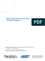 ASET Professional Practice Exam Candidate Handbook