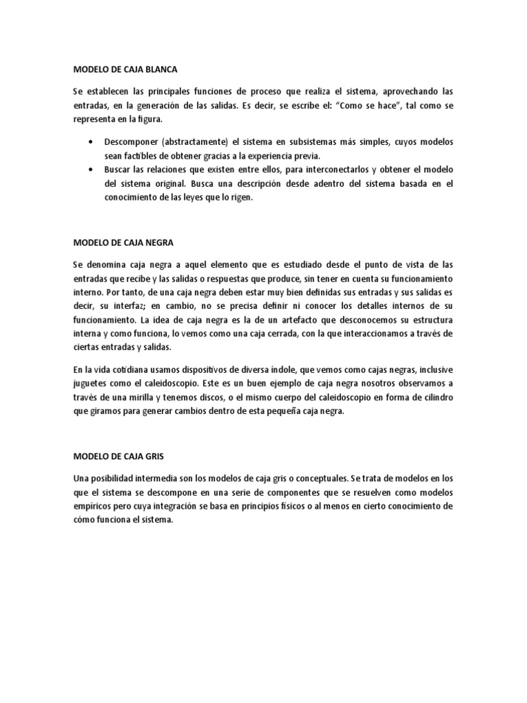 Modelo de Caja Blanca | PDF