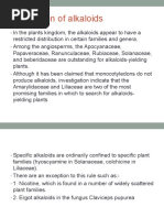 Distribution of Alkaloids