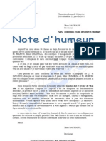 Humeur Du 18-01-2011